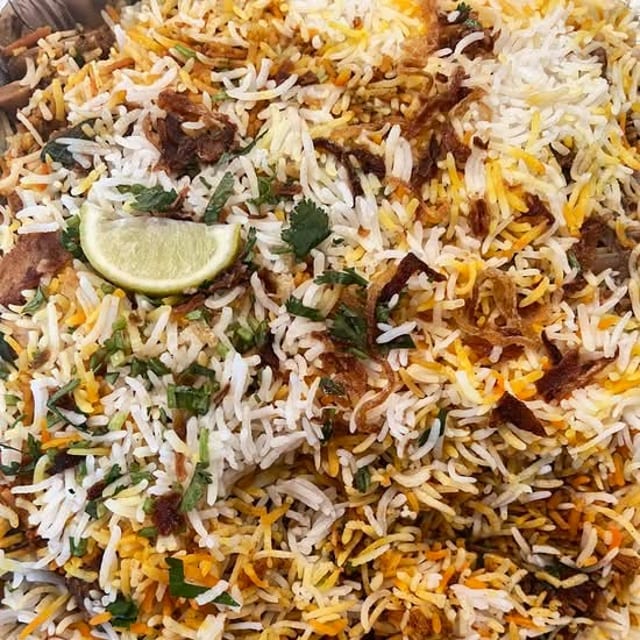 Family Pack Goat Fry Biryani.