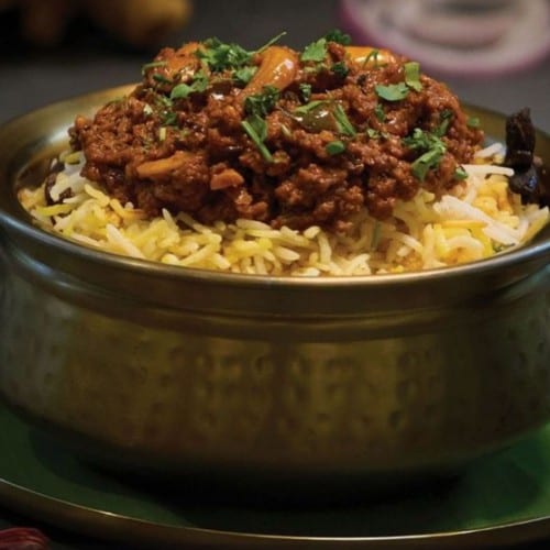 Family Veg Keema Pulav.